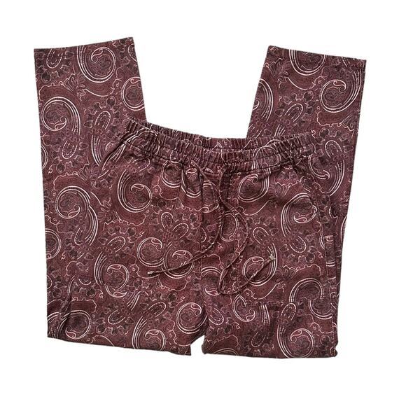 NWT Zara Paisley Pull-On Pants Ankle Crop XS - Picture 3 of 6